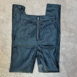 Faux Leather High Waisted Pants
